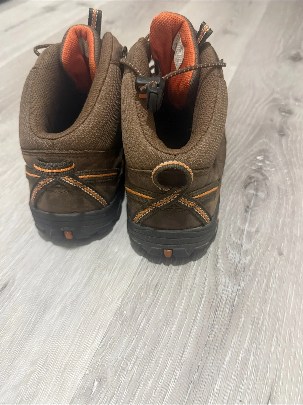 Keen Brown Outdoor Hiking Boots with Orange Accents